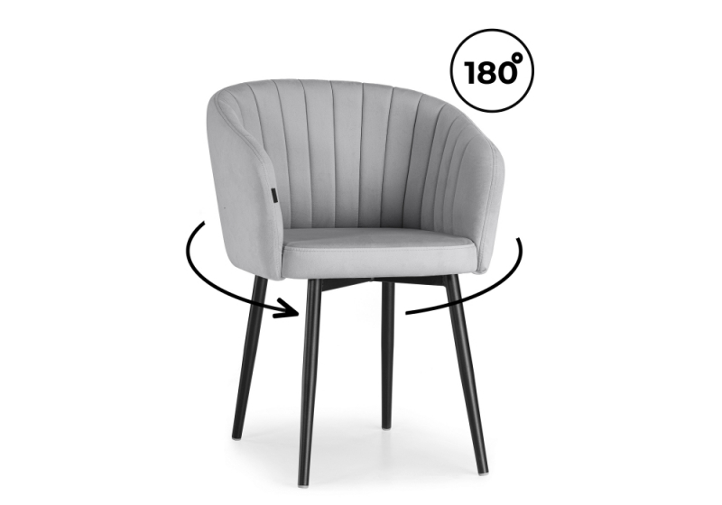 Стул на металлокаркасе крутящийся Моншау velutto 52 / черный (60x53x83). 