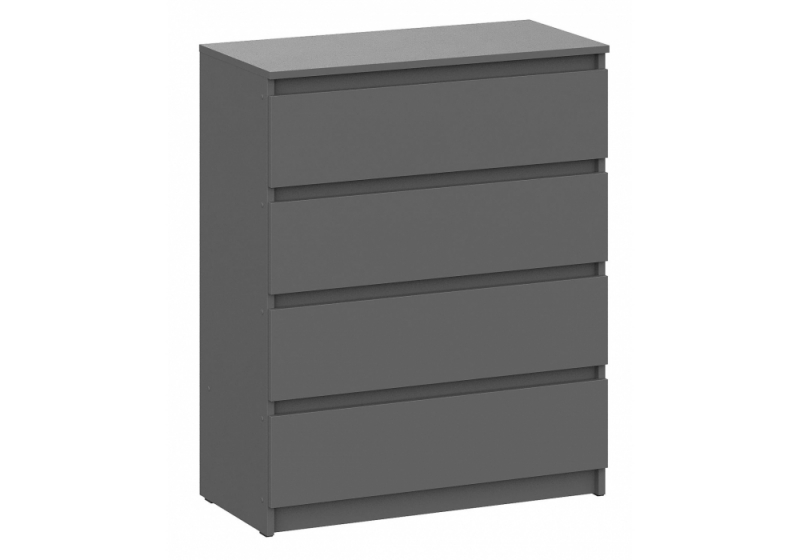 Комод Сибити 4 ящика графит серый (80,1x39x97,8). 