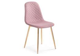 Стул на металлокаркасе Dabl light purple/ gold (44x53x86)