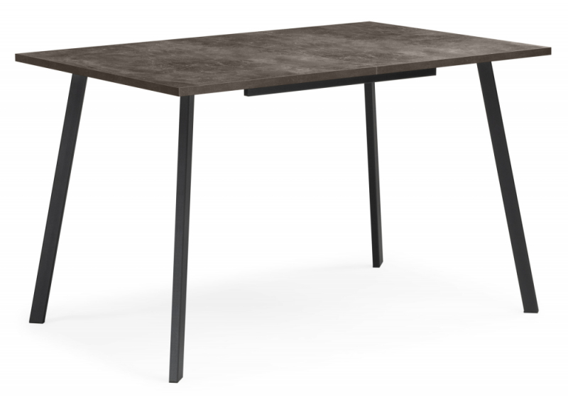 Стол деревянный Кортни 117 (157) x 77 бетон темный / черный матовый (77x75). 