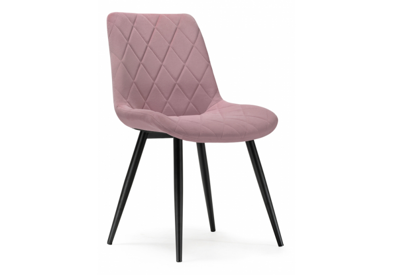 Стул на металлокаркасе Fox black / light purple (50x55x86). 